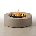 Outdoor Fire Pit Designed for Luxury Entertaining, 43-Inch GFRC Construction, Liquid Propane, Lava Rocks