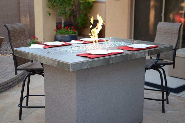 Entertainer 6-Person Outdoor Gas Fire Pit Bar Table