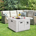 34" Concrete Propane Fire Pit Table – 50,000 BTU | Gray