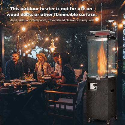 41 000 BTU Propane Patio Heater with Metal Hood