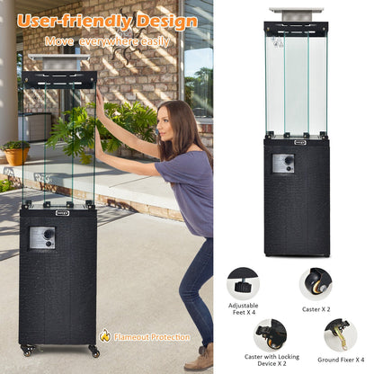41 000 BTU Propane Patio Heater with Metal Hood