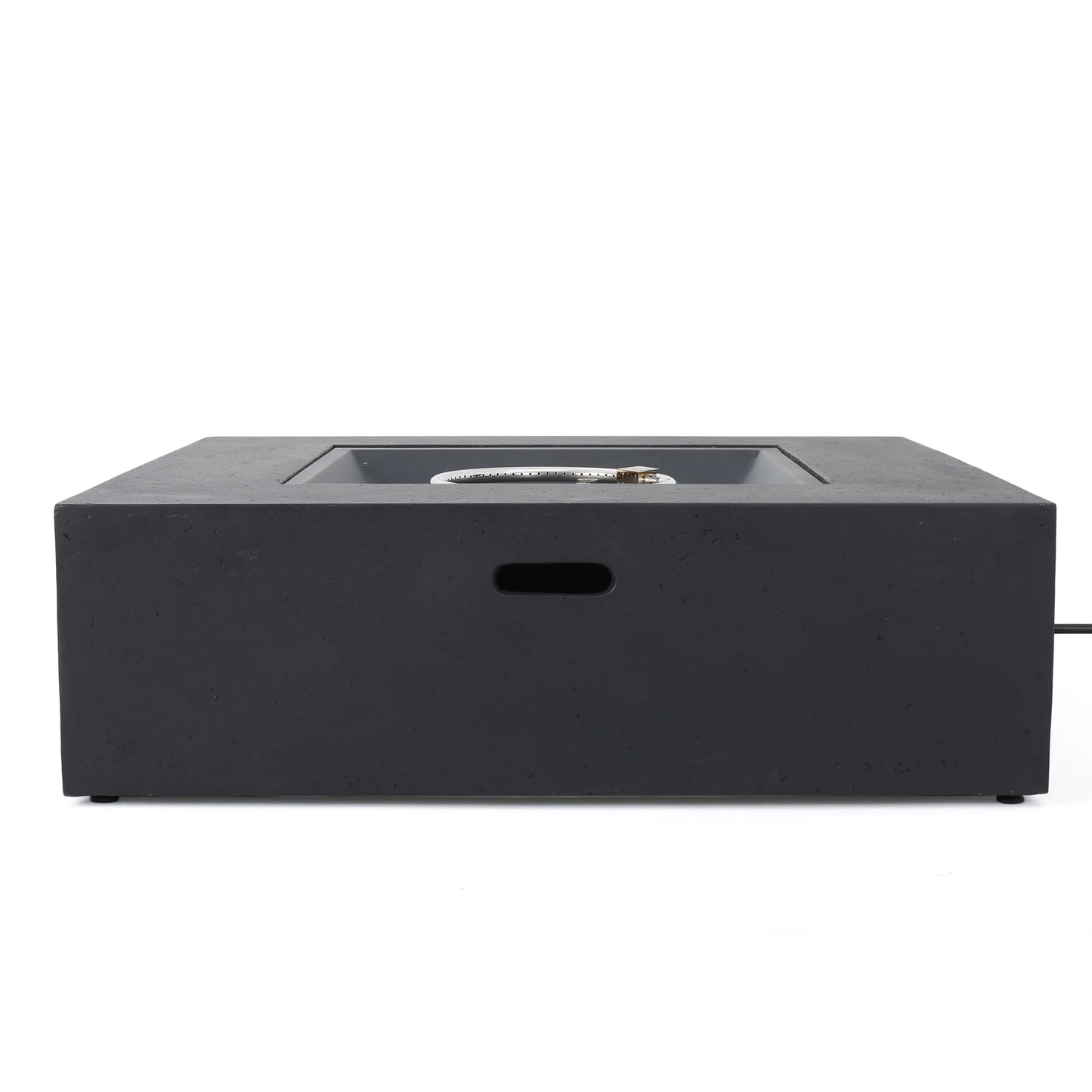 40" Concrete Propane Fire Pit – 50,000 BTU | Dark Gray