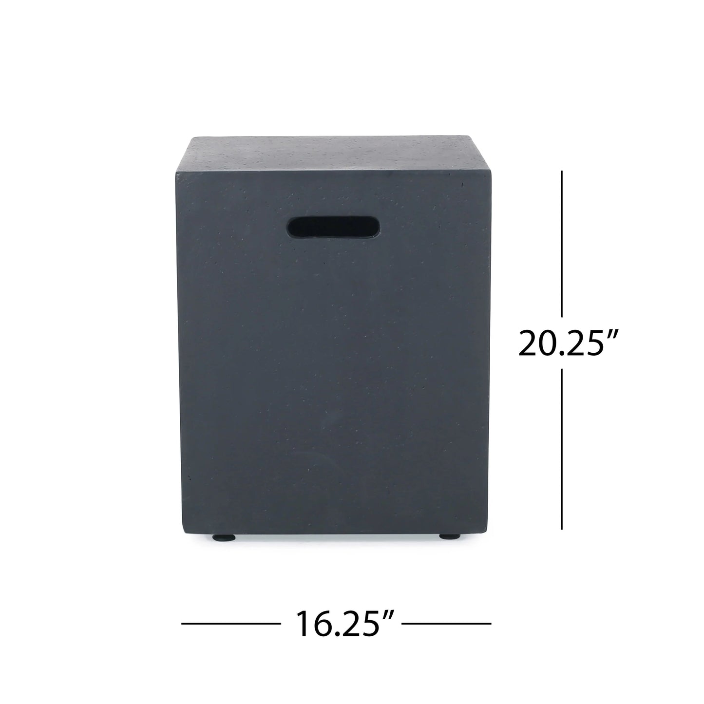 40" Concrete Propane Fire Pit – 50,000 BTU | Dark Gray