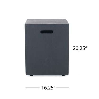 40" Concrete Propane Fire Pit – 50,000 BTU | Dark Gray