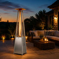 42,000 BTU Pyramid Propane Patio Heater with Glass Flame Tub