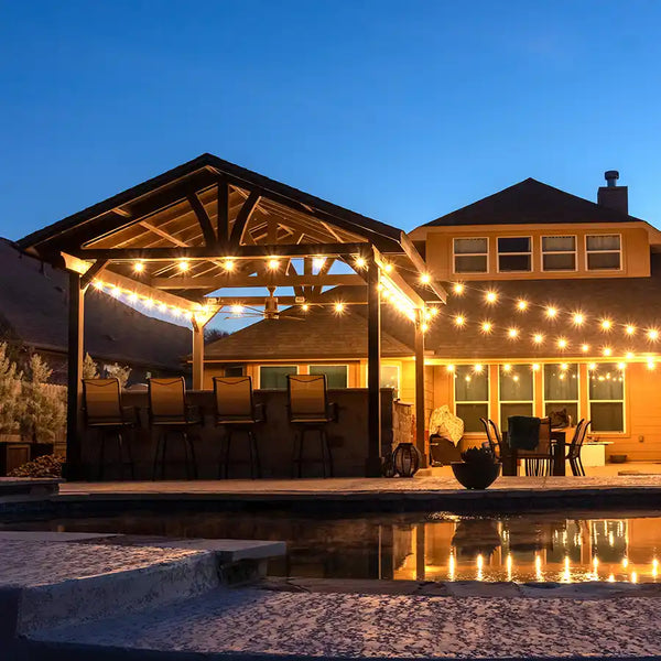 Del_Norte_Outdoor_Kitchen_Pavilion_backyard_at_dusk