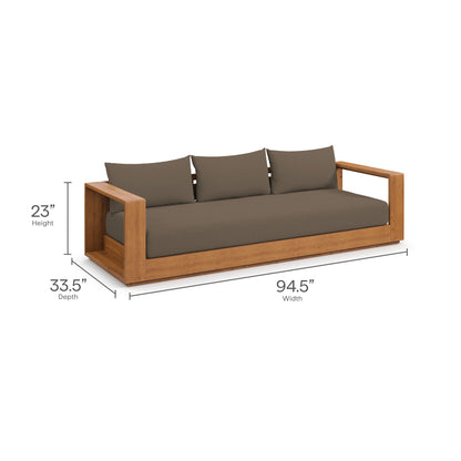 Modway Tahoe 5-Piece Acacia Wood Outdoor Patio Furniture Set