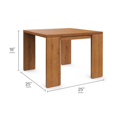 Modway Tahoe 5-Piece Acacia Wood Outdoor Patio Furniture Set
