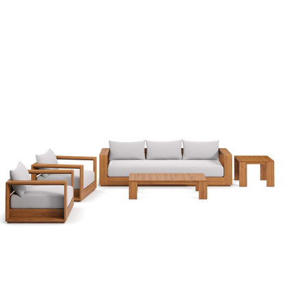 Modway Tahoe 5-Piece Acacia Wood Outdoor Patio Furniture Set