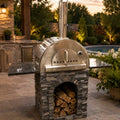 KARMA 32" Wood-Fired Pizza Oven & Granite Outdoor Kitchen Stand