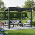 Byron 10' x 10' Adjustable Louvered Outdoor Pergola