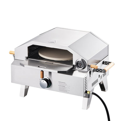 13" Outdoor Gas Pizza Oven & Grill with Cordierite Stone