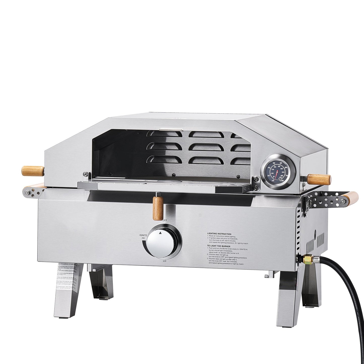 13" Outdoor Gas Pizza Oven & Grill with Cordierite Stone